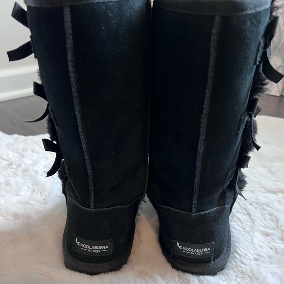 Koolaburra by Ugg Victoria Black Tall Bow Boots Size 5 - Picture 4 of 11